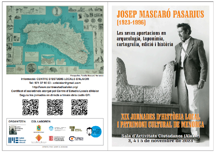 JORNADES D’HISTÒRIA LOCAL I PATRIMONI, DIES 3 I 4 DE NOVEMBRE’ 23